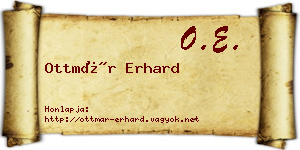 Ottmár Erhard névjegykártya